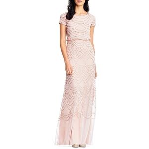 Adrianna Papell Beaded Blouson Gown